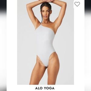 ALO Yoga Alosoft Ribbed Metallic Bodysuit